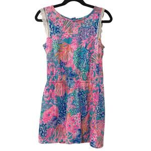 Lilly Pulitzer | Dress Romper Shorts Floral Splendor in the Sand- Girls Medium 6